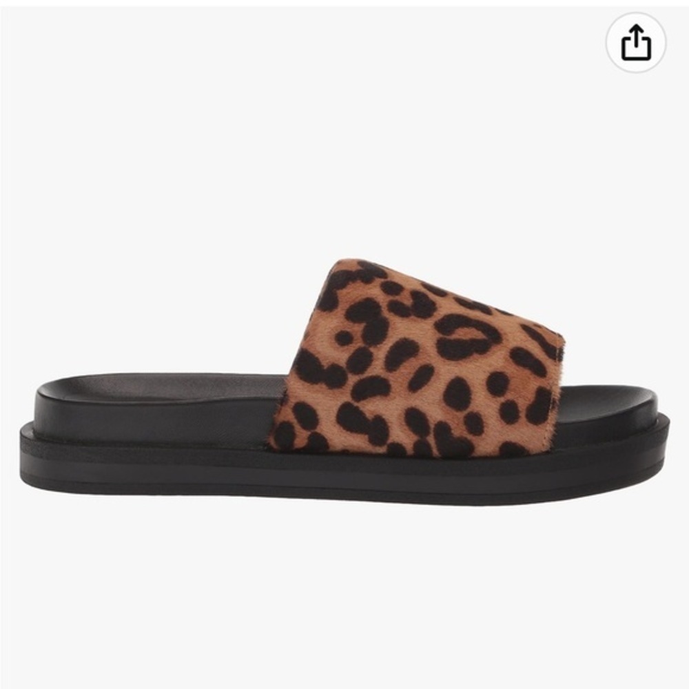 AEROSOLES Leopard Print Slide Sandals in Brown and Black - Picture 3 of 12